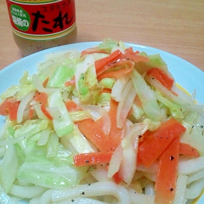 スタミナ源たれで作る塩焼きうどん